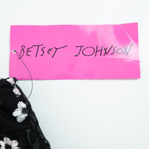 Betsey Johnson Black Dress with White Floral Pattern - Picture 2 of 10